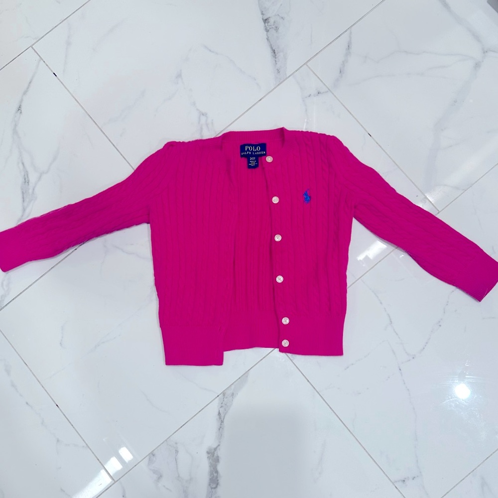 Polo Ralph Lauren girl's Mini-Cable Cotton Cardigan 2T